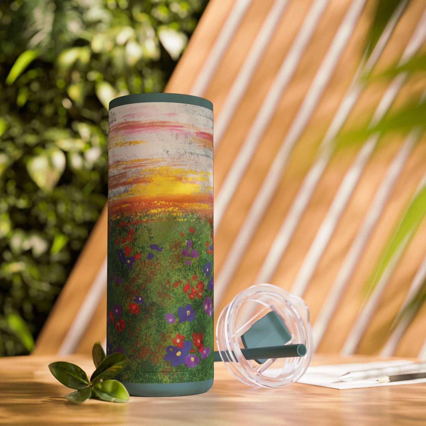 Wild Bloom “Floral Sunset” 20 oz Skinny Tumbler