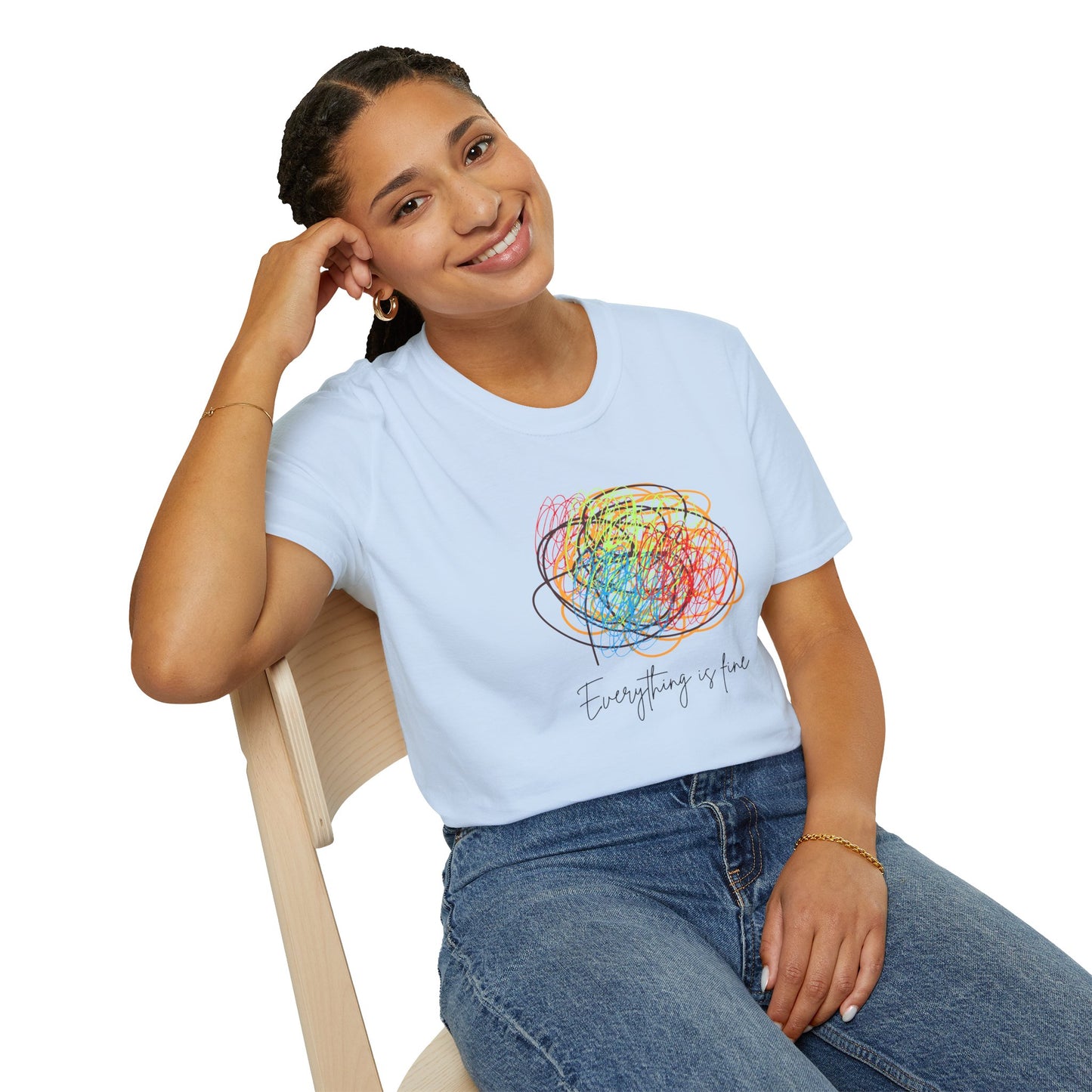 “Everything Is Fine” Unisex Soft‑Style T‑Shirt – Sarcastic Graphic Tee