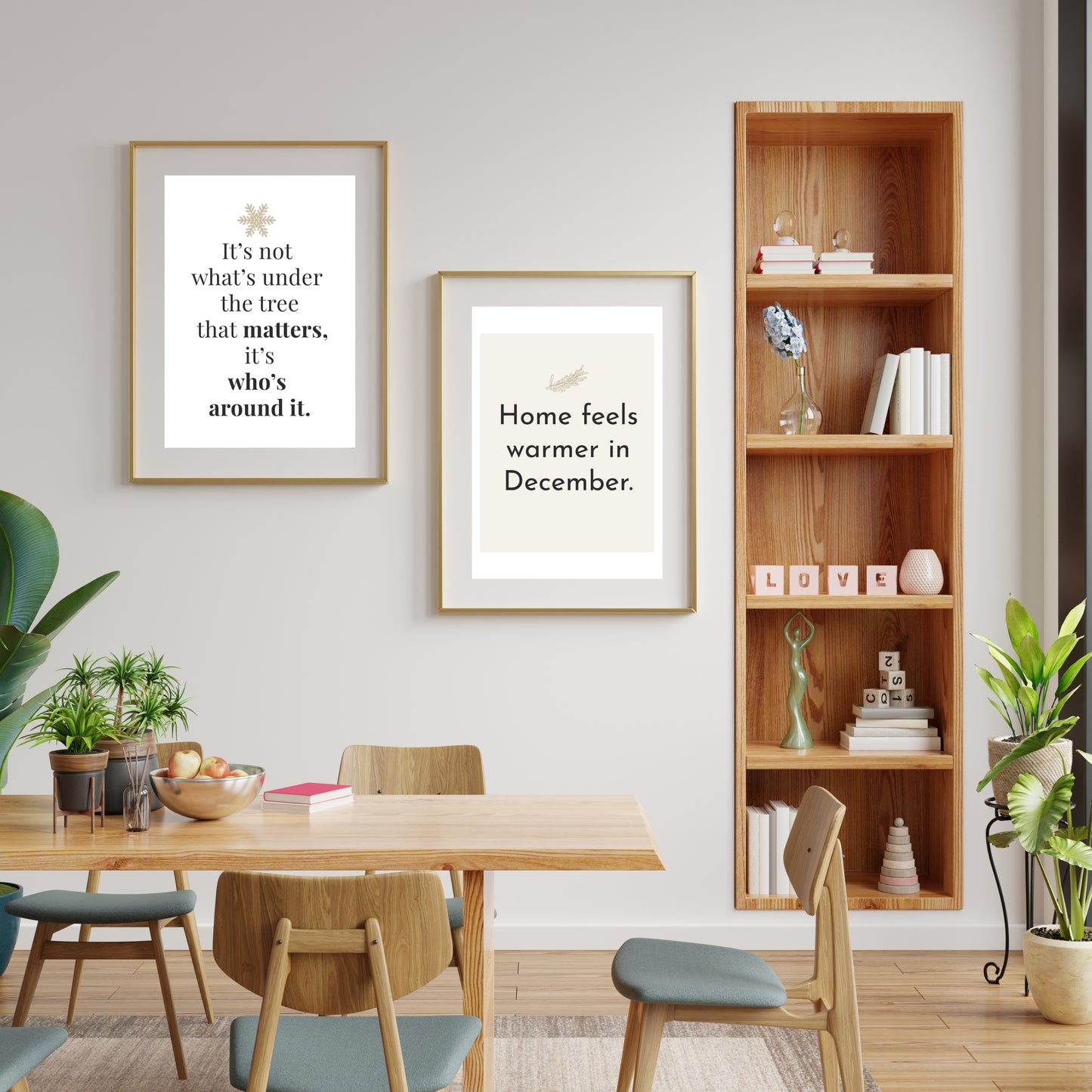 Christmas Wall Art Bundle – 6 Digital Prints (Instant Download)