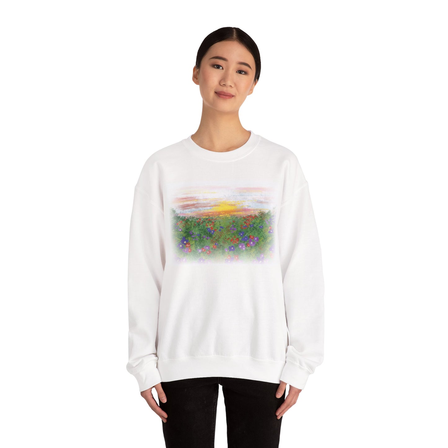 Wild Bloom Floral Crewneck Sweatshirt – Unisex Fit