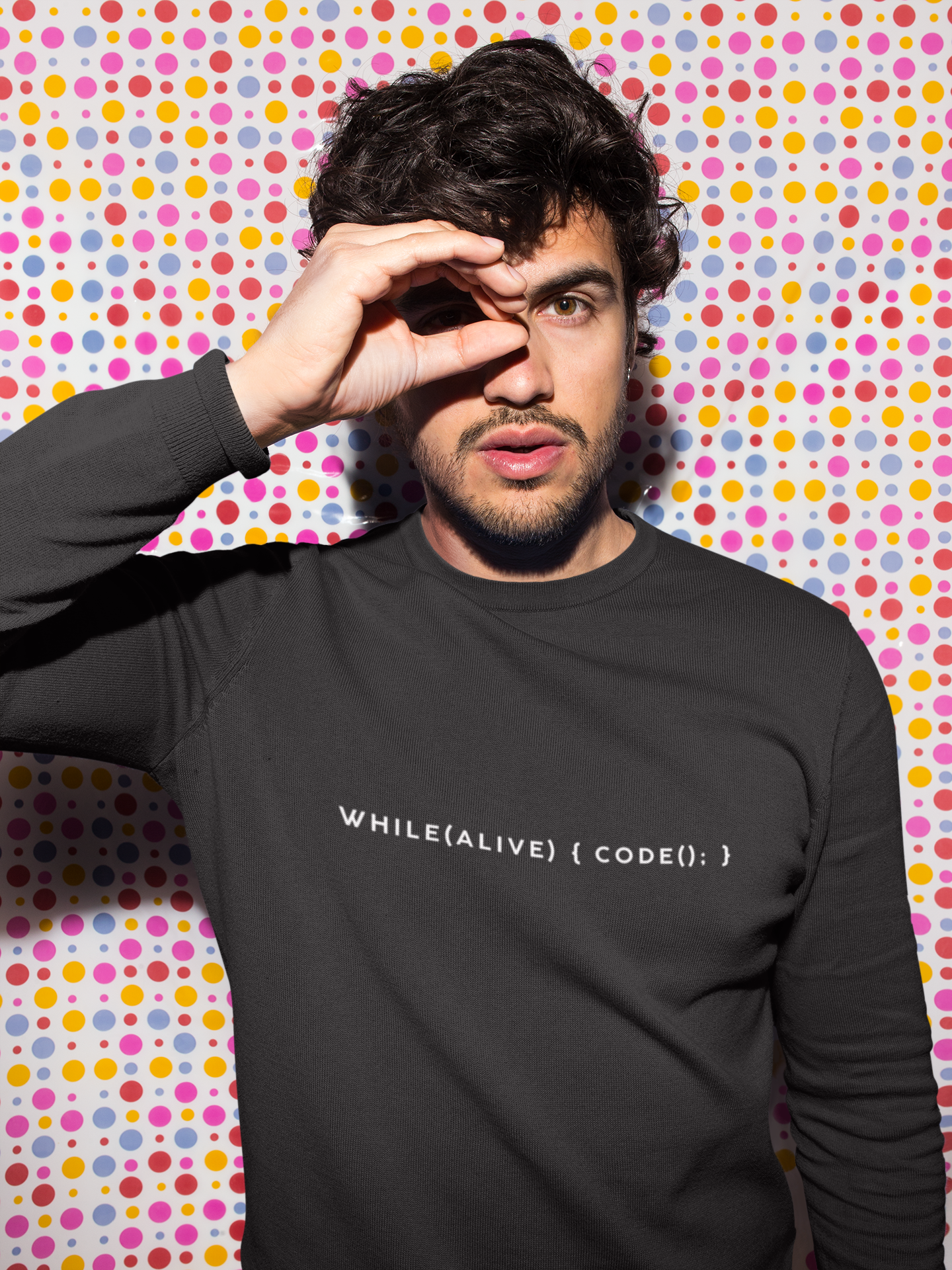 “while(alive)” Coding Sweatshirt – Unisex Heavy Blend Crewneck