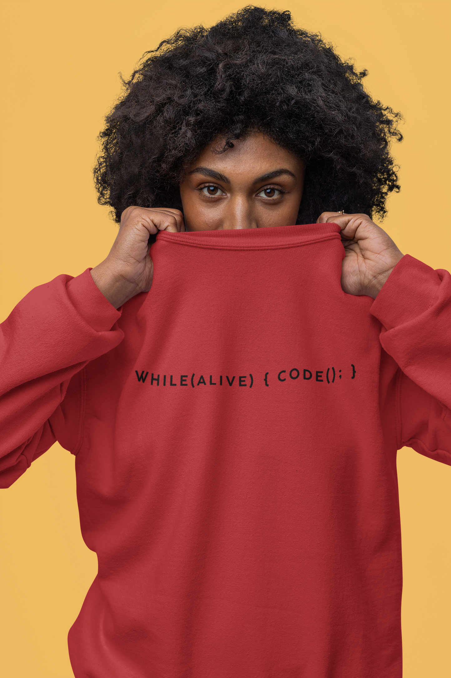 “while(alive)” Coding Sweatshirt – Unisex Heavy Blend Crewneck