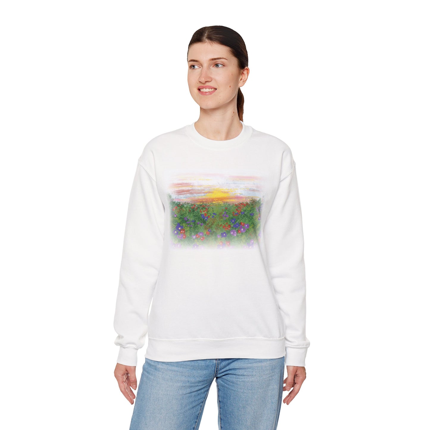 Wild Bloom Floral Crewneck Sweatshirt – Unisex Fit