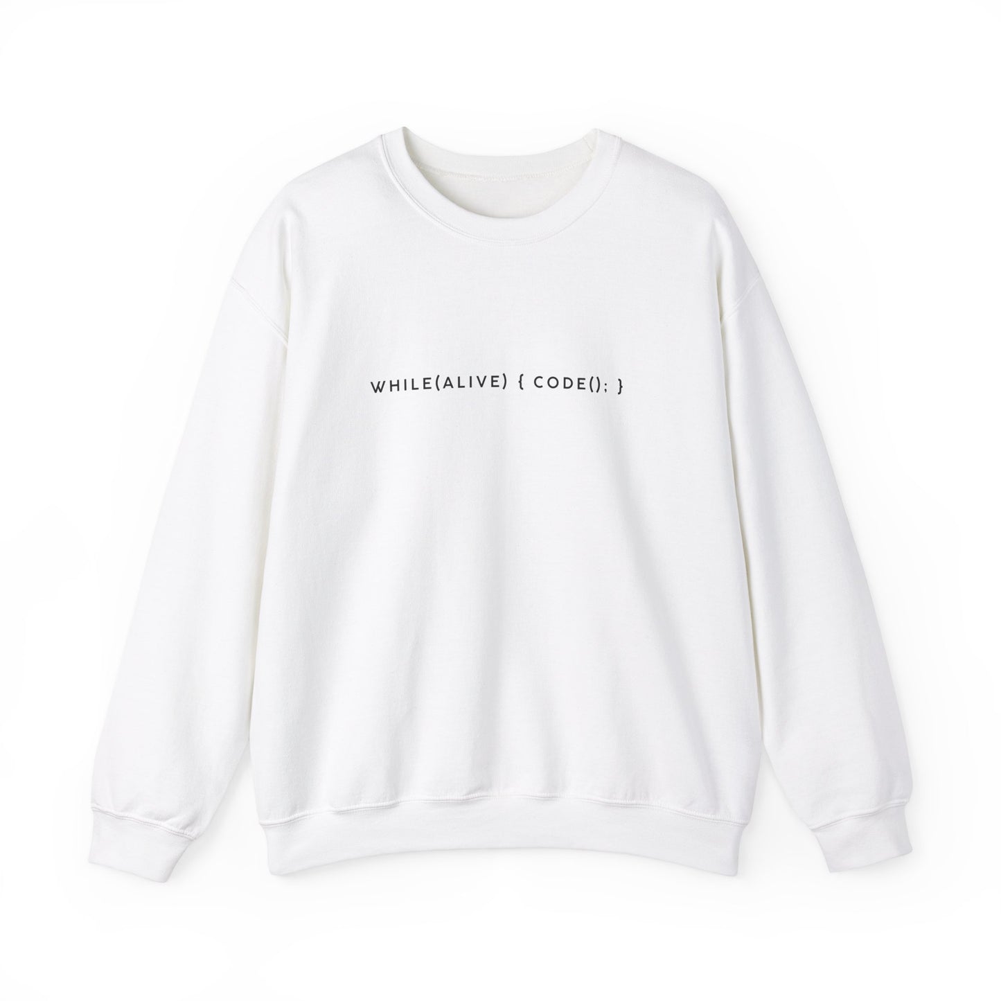 “while(alive)” Coding Sweatshirt – Unisex Heavy Blend Crewneck
