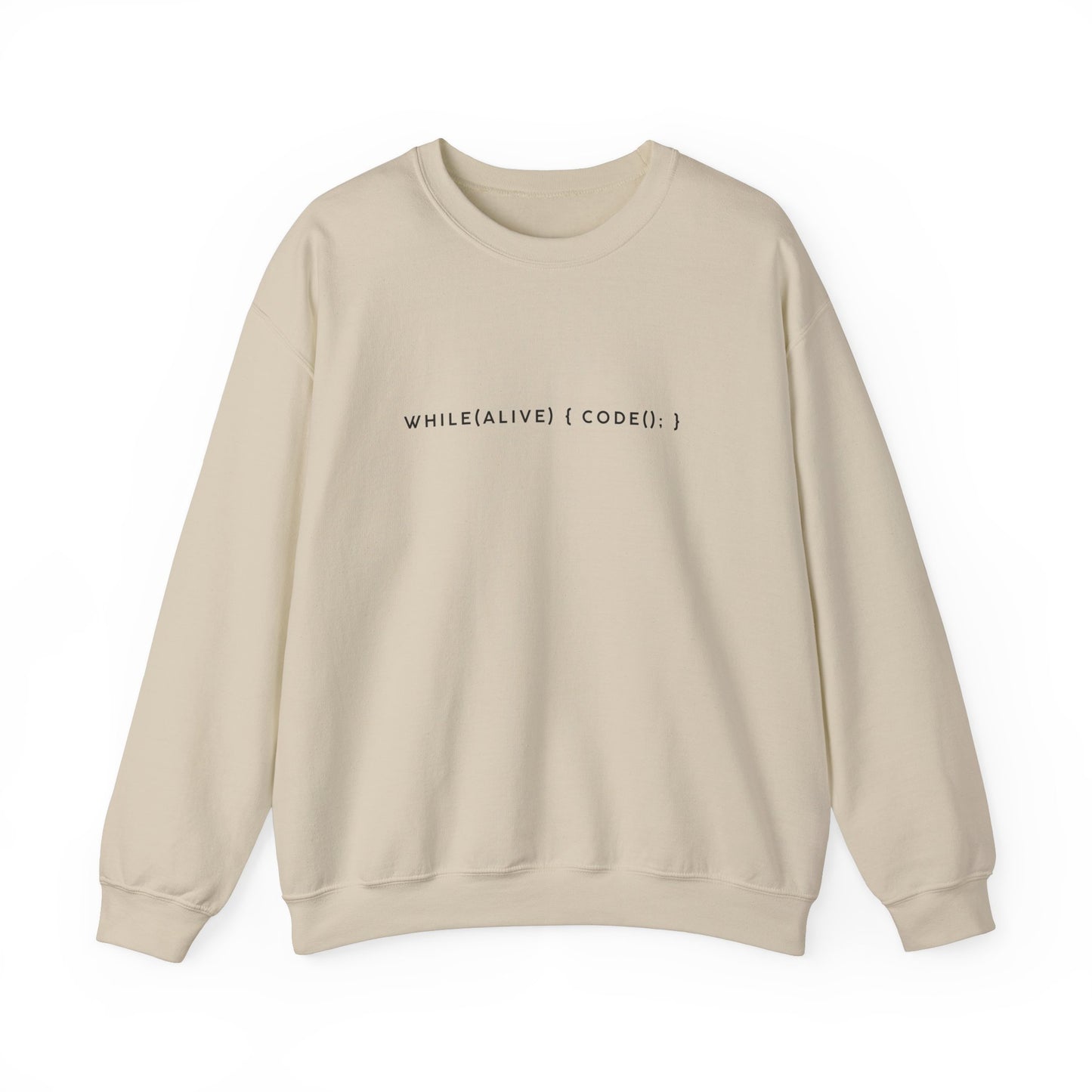 “while(alive)” Coding Sweatshirt – Unisex Heavy Blend Crewneck