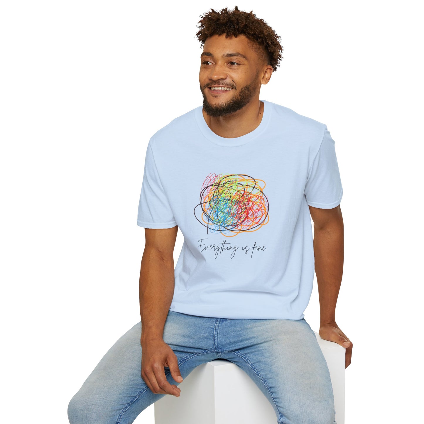 “Everything Is Fine” Unisex Soft‑Style T‑Shirt – Sarcastic Graphic Tee
