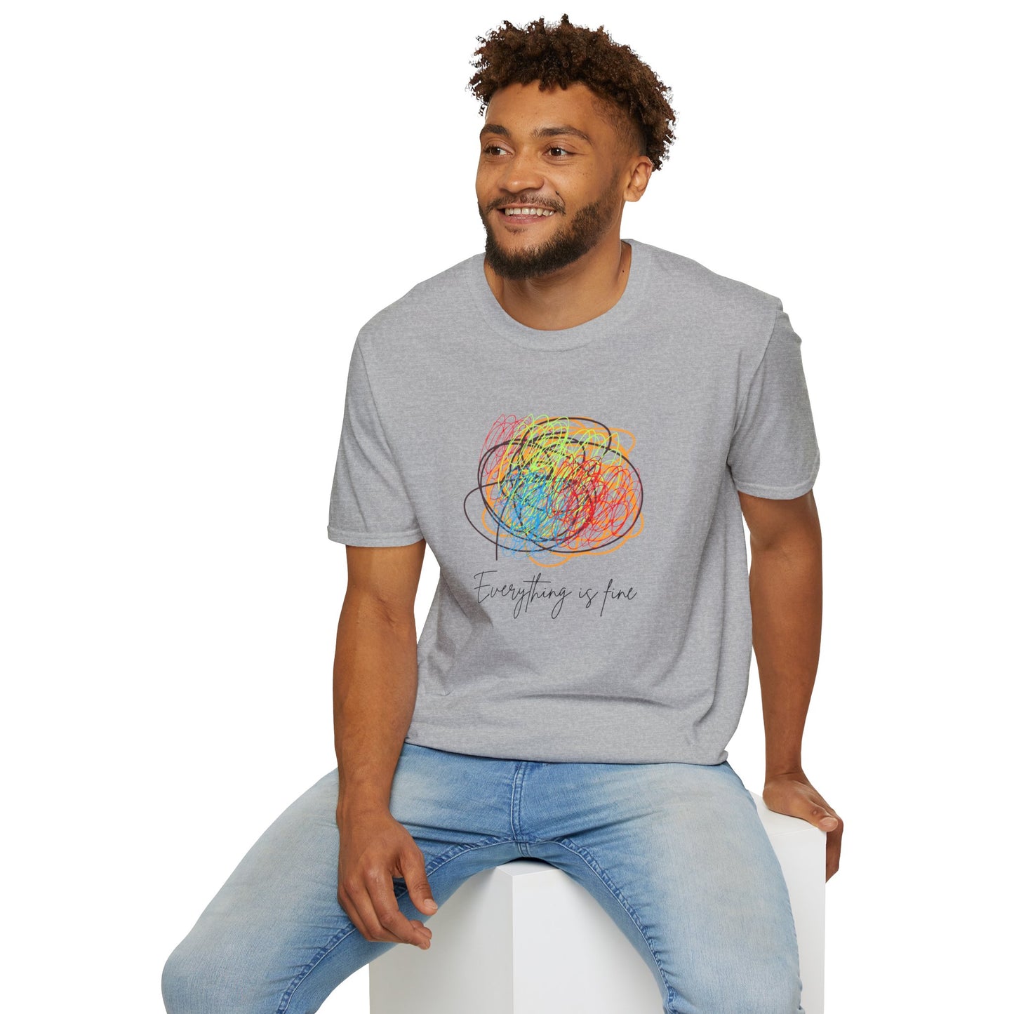 “Everything Is Fine” Unisex Soft‑Style T‑Shirt – Sarcastic Graphic Tee
