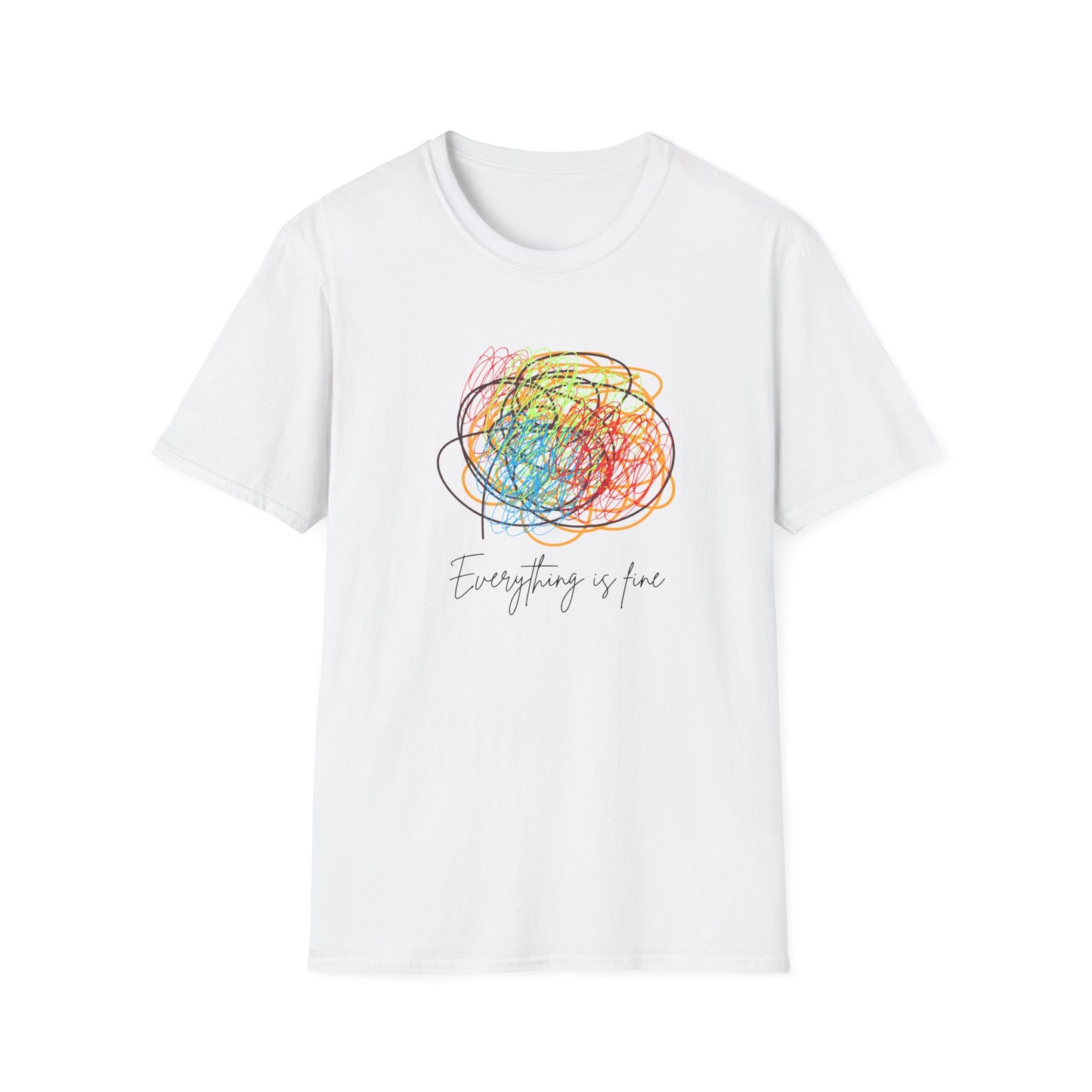 “Everything Is Fine” Unisex Soft‑Style T‑Shirt – Sarcastic Graphic Tee