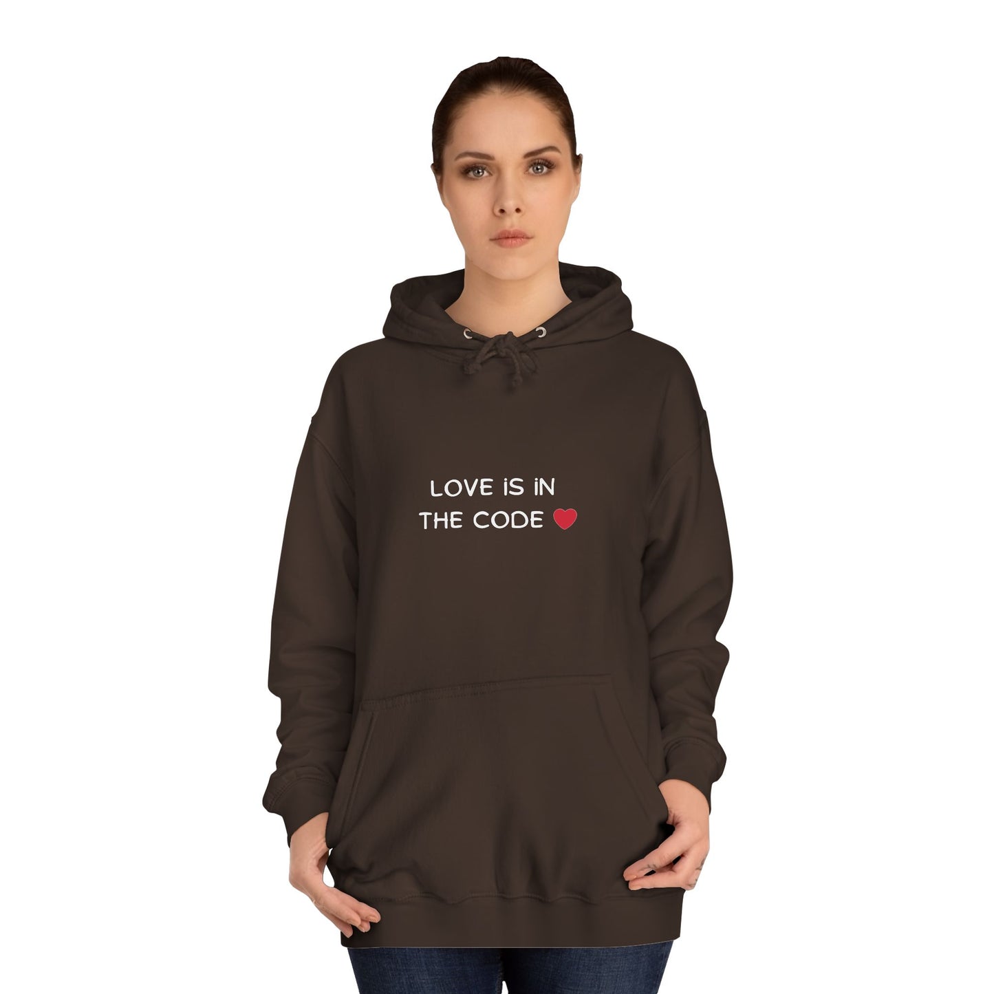 💻❤️ Love is in the Code Hoodie – Cozy & Geeky Valentine’s Gift for Developers & Tech Lovers