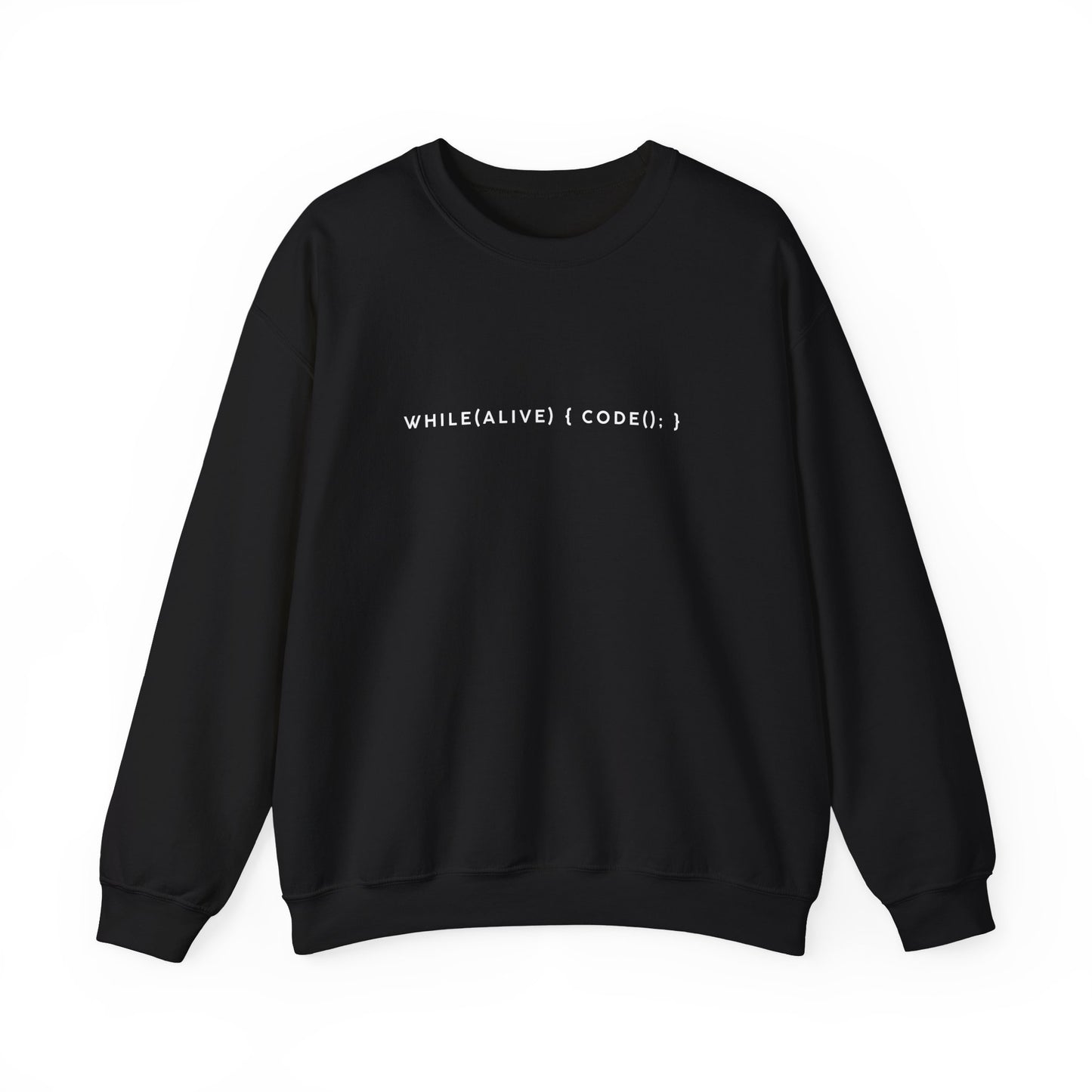 “while(alive)” Coding Sweatshirt – Unisex Heavy Blend Crewneck