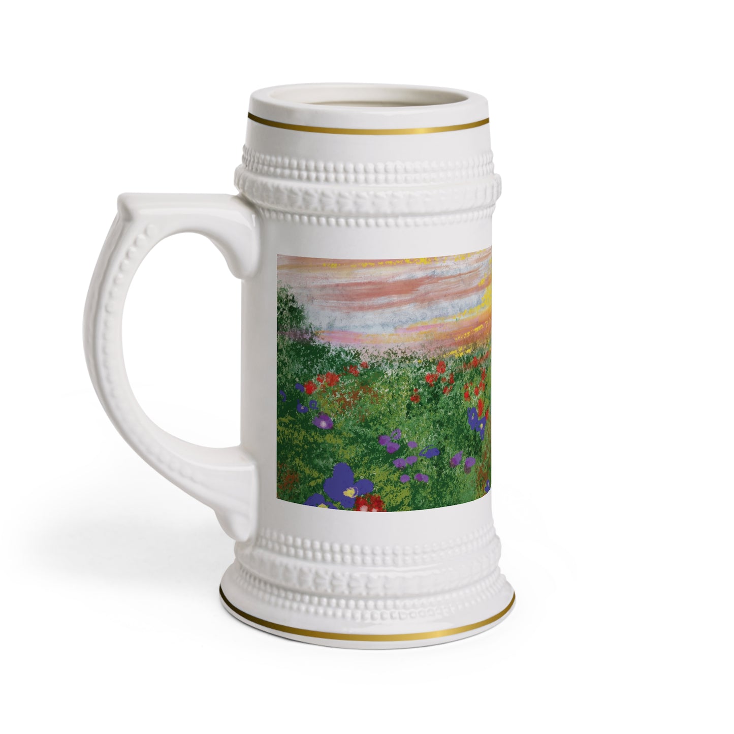 Wild Bloom “Sunset Vista” Ceramic Stein Mug