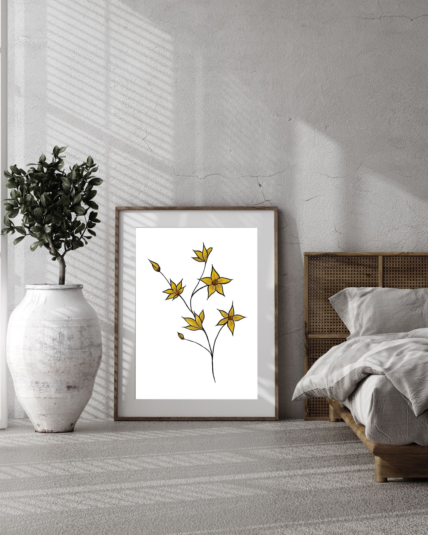 Boho Floral Wall Art Instant Download