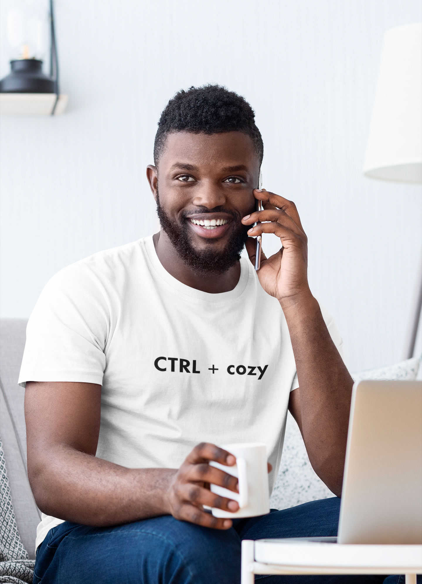 "Ctrl + Cozy" Print Crewneck T-Shirt – Tech Humor