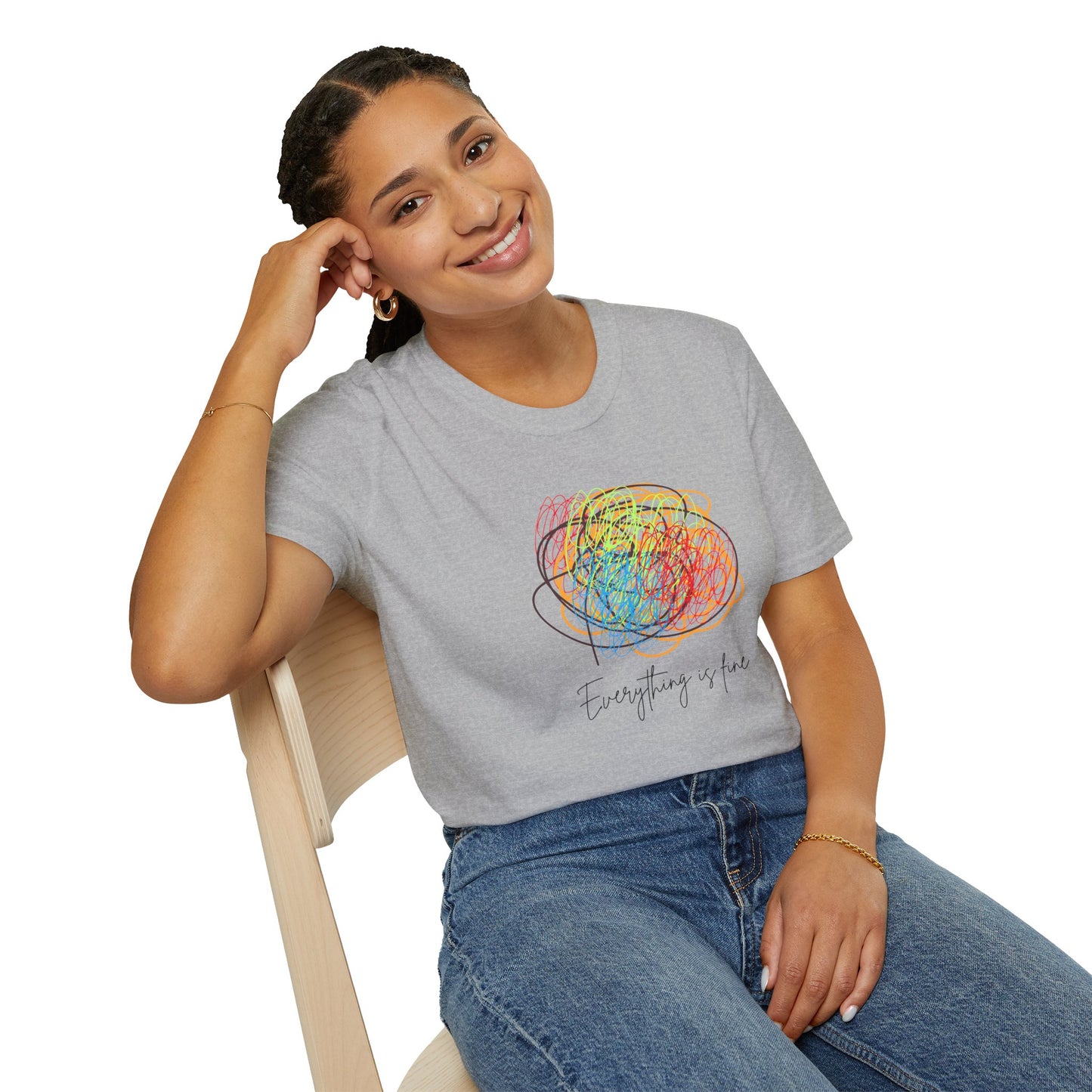 “Everything Is Fine” Unisex Soft‑Style T‑Shirt – Sarcastic Graphic Tee