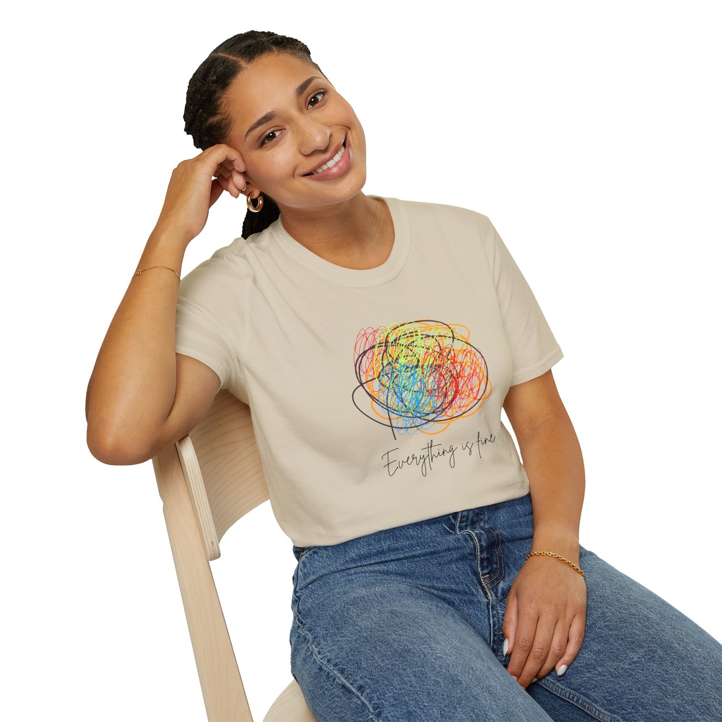 “Everything Is Fine” Unisex Soft‑Style T‑Shirt – Sarcastic Graphic Tee