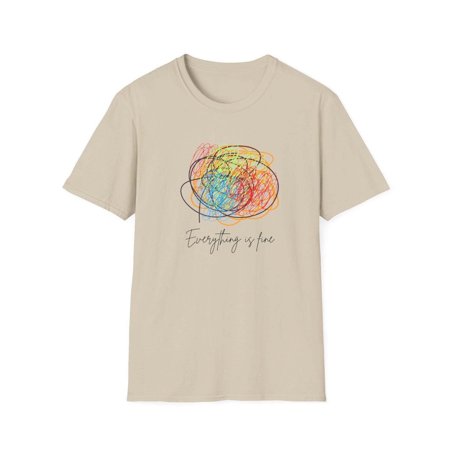 “Everything Is Fine” Unisex Soft‑Style T‑Shirt – Sarcastic Graphic Tee