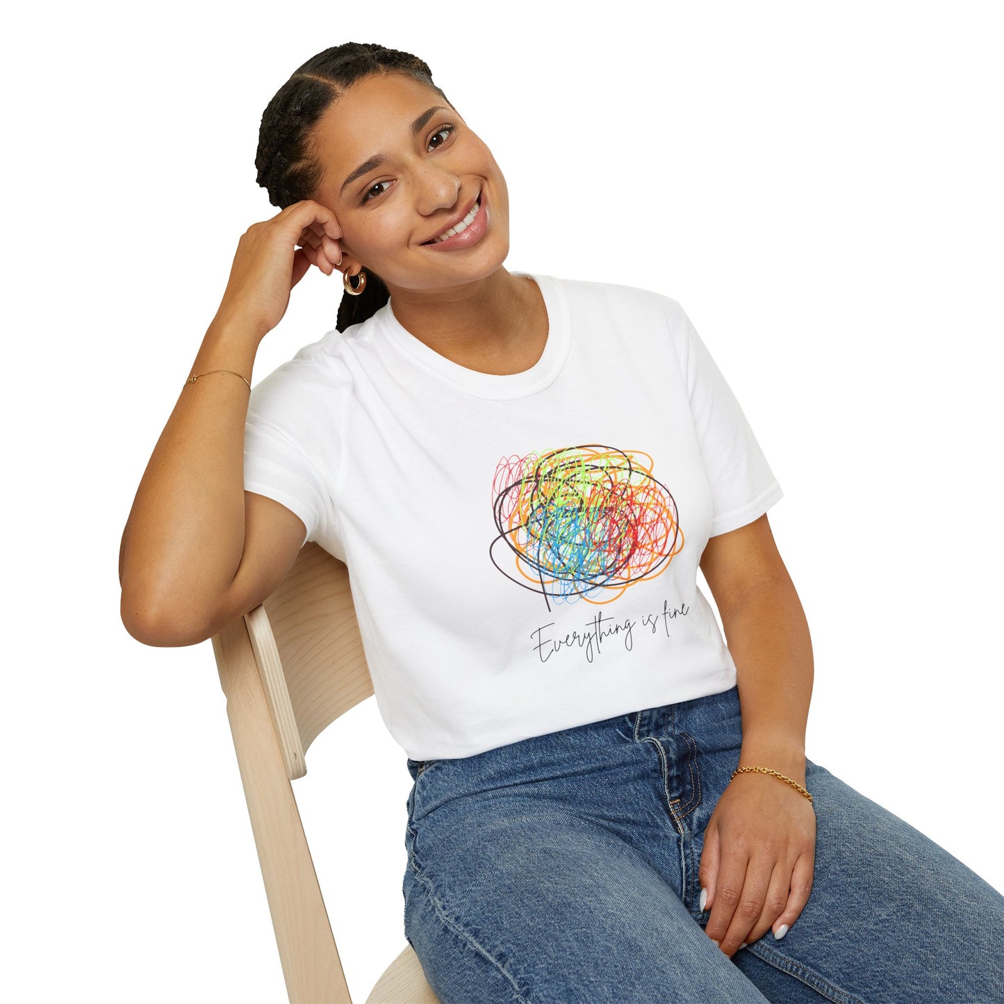“Everything Is Fine” Unisex Soft‑Style T‑Shirt – Sarcastic Graphic Tee