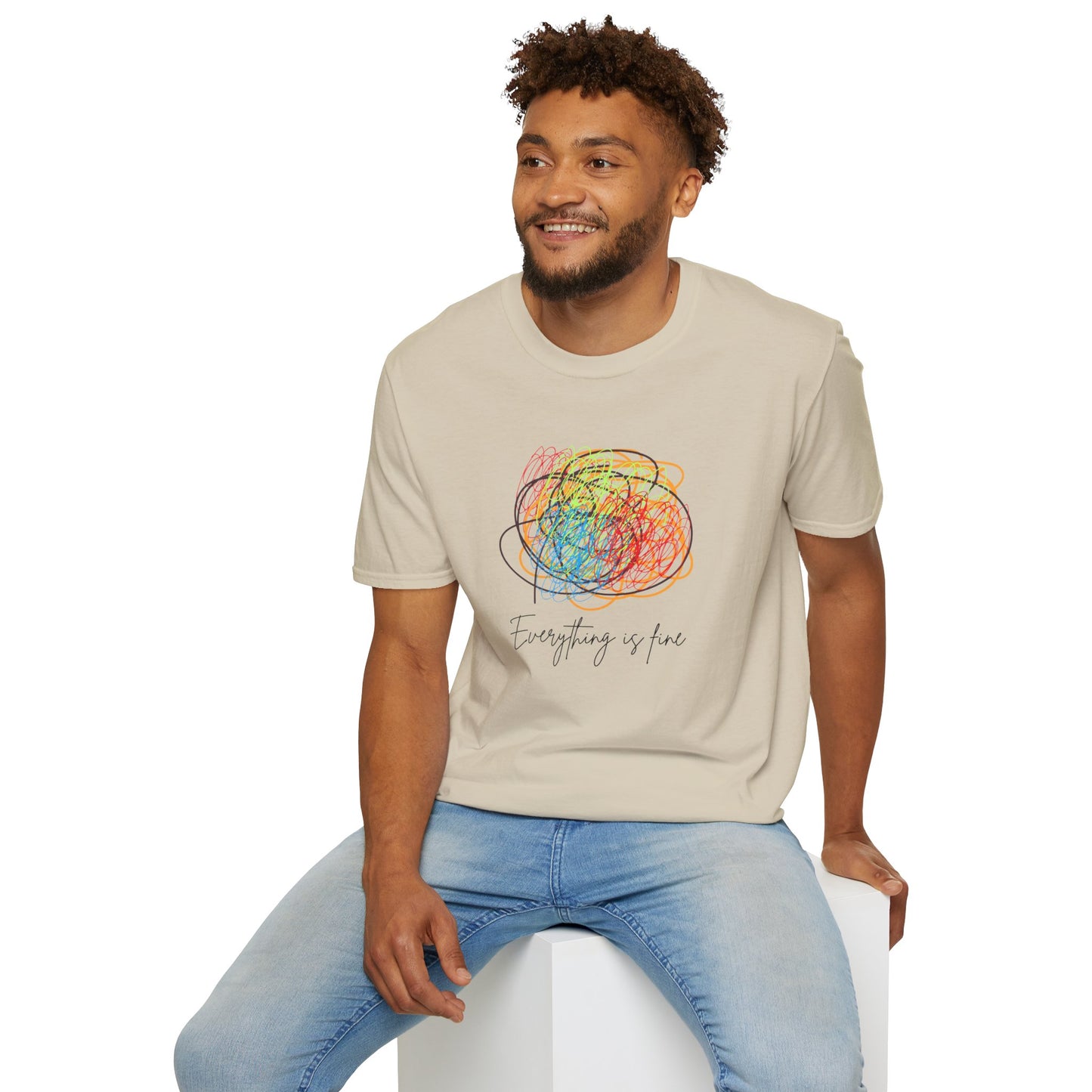 “Everything Is Fine” Unisex Soft‑Style T‑Shirt – Sarcastic Graphic Tee