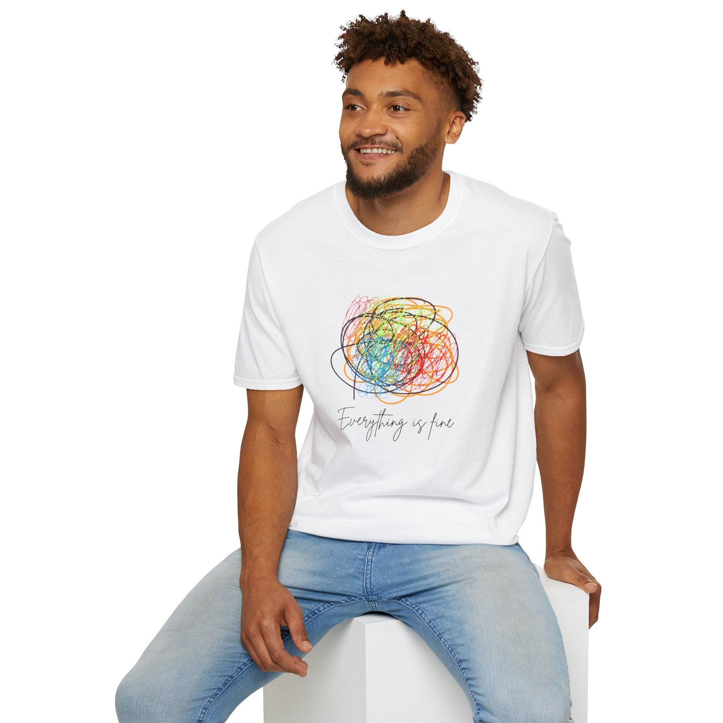 “Everything Is Fine” Unisex Soft‑Style T‑Shirt – Sarcastic Graphic Tee