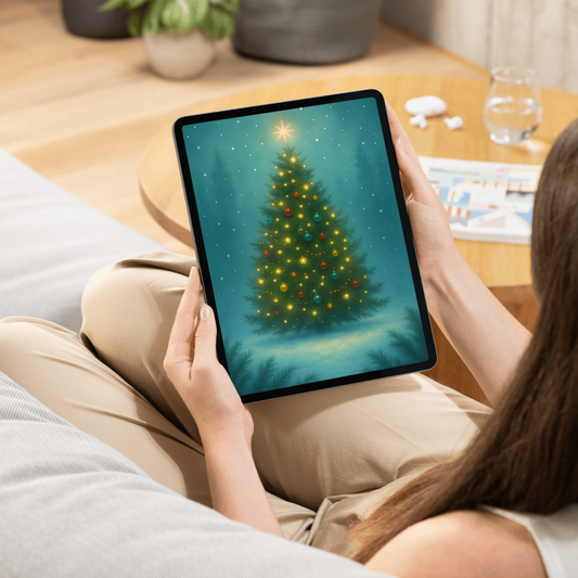 Cozy Winter Digital Background | Instant Download ( for Mobile + 4K)