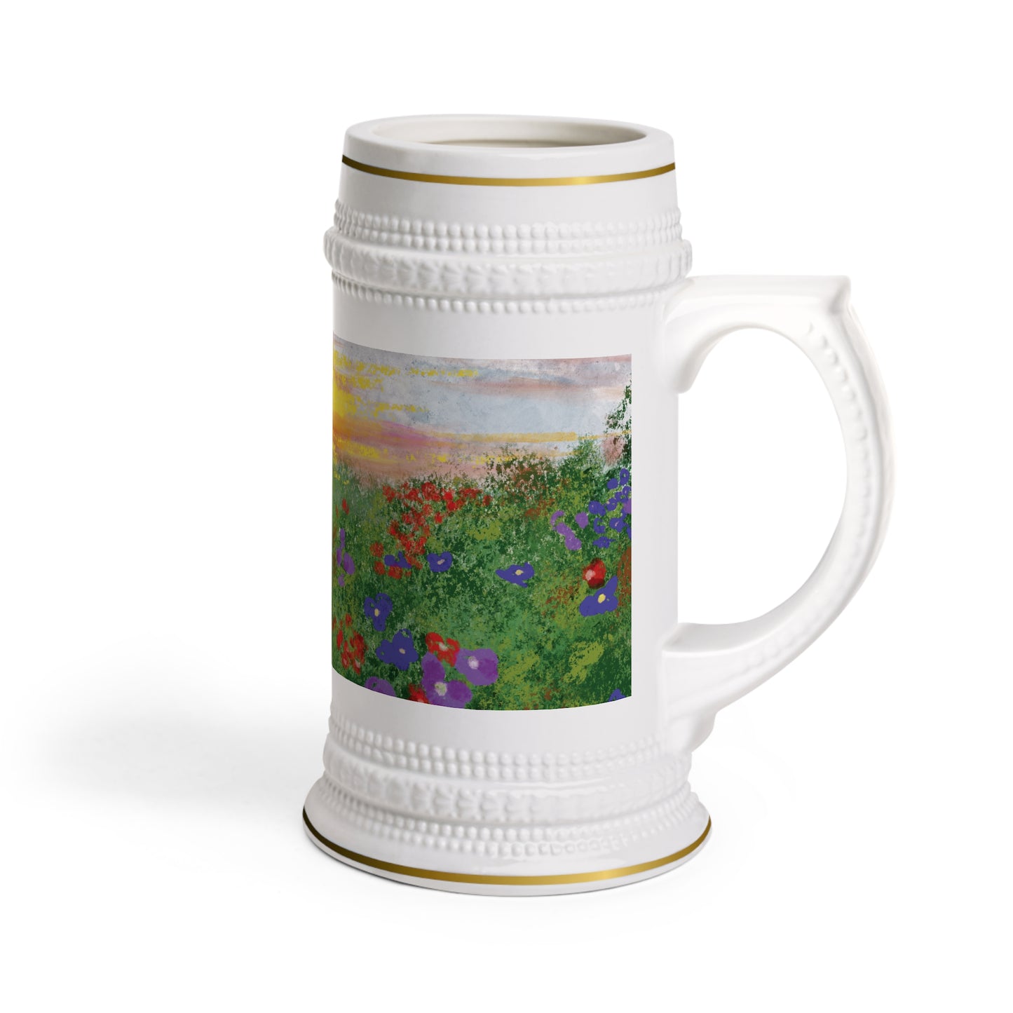 Wild Bloom “Sunset Vista” Ceramic Stein Mug