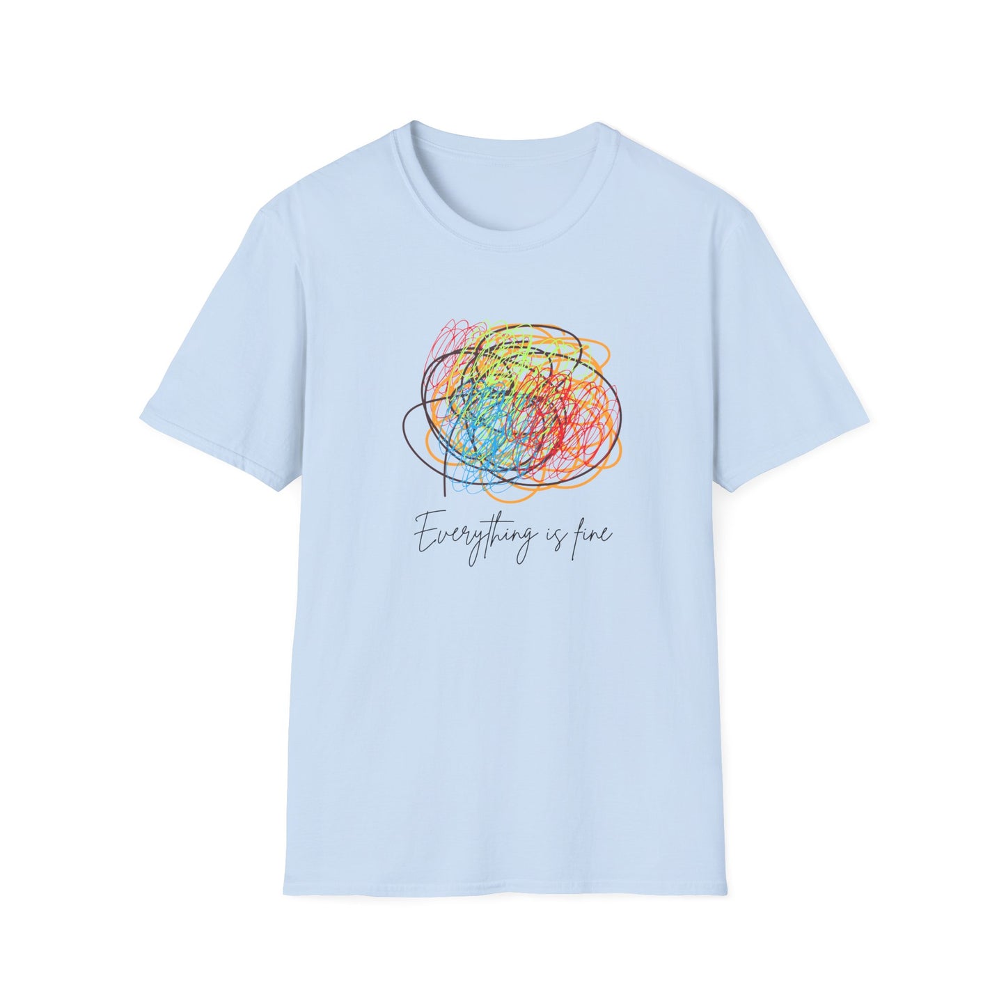 “Everything Is Fine” Unisex Soft‑Style T‑Shirt – Sarcastic Graphic Tee