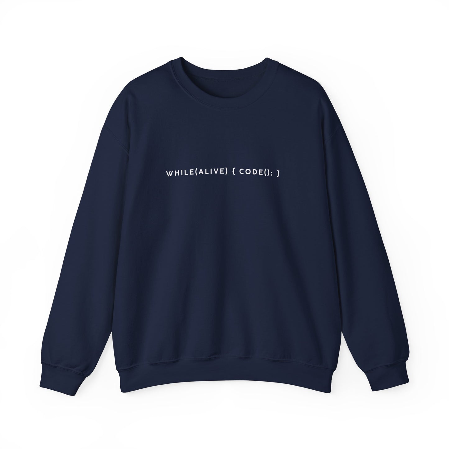 “while(alive)” Coding Sweatshirt – Unisex Heavy Blend Crewneck