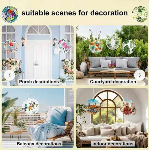 Custom Wind Spinner – Personalized Sublimation Decoration | Double-Sided Photo Spinner for Porch, Garden & Home