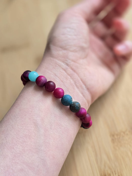 Wild Harmony – Amazonite, Turquoise & Tiger Eye Bracelet