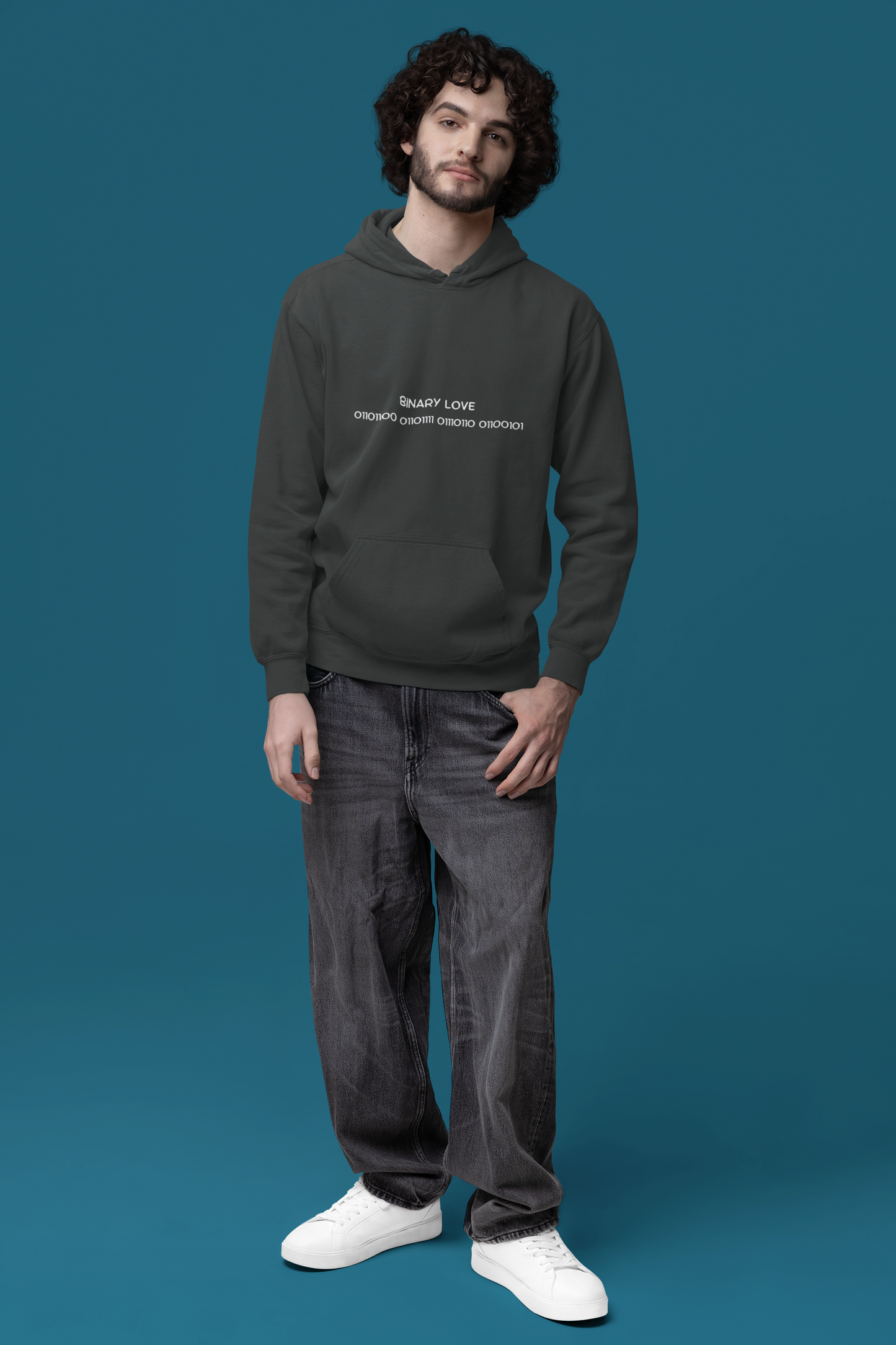 πΎ Binary for "LOVE" Hoodie β Geeky & Romantic for Programmers & Tech Couples