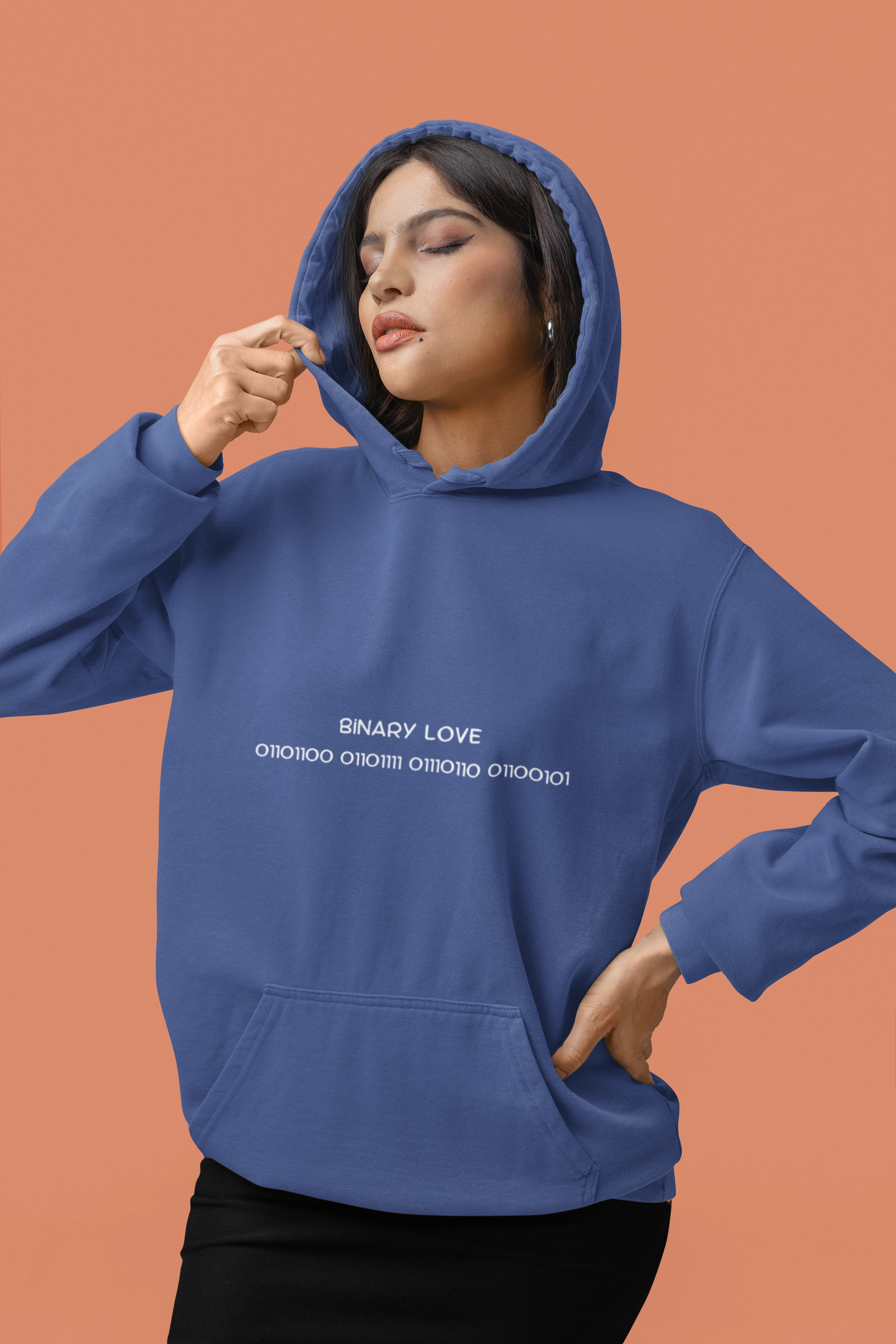 πΎ Binary for "LOVE" Hoodie β Geeky & Romantic for Programmers & Tech Couples