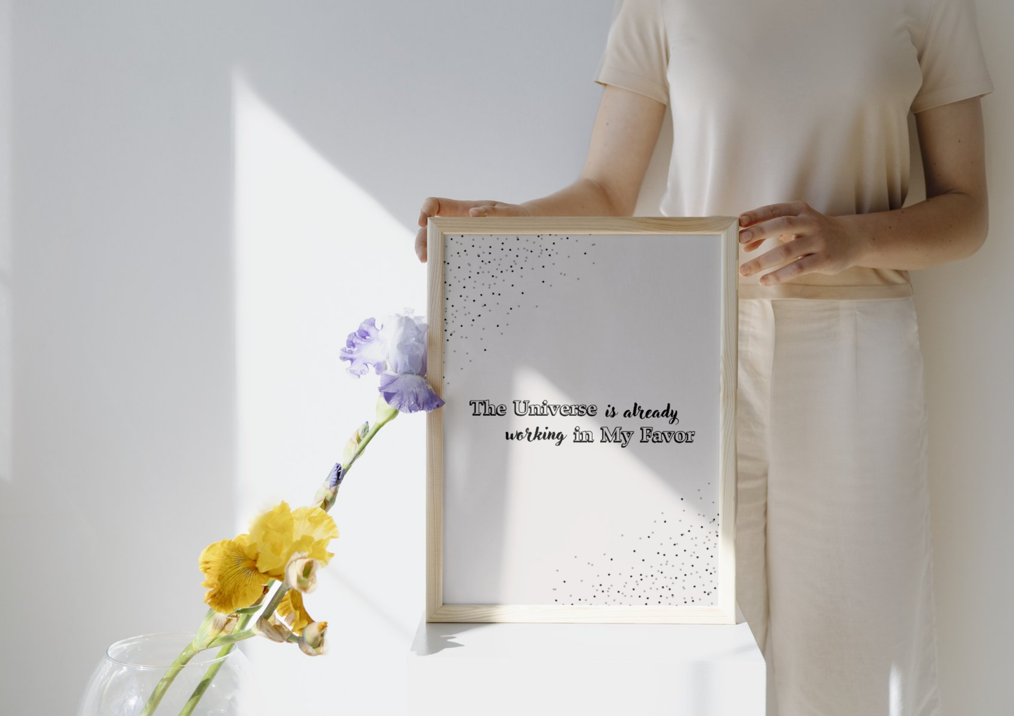 “Manifest & Rise” Printable Wall Art Set – Inspirational Bedroom Decor