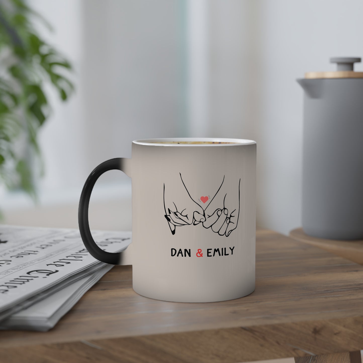 Personalized Surprise Mug – Heat Activated, Custom Name Magic Cup