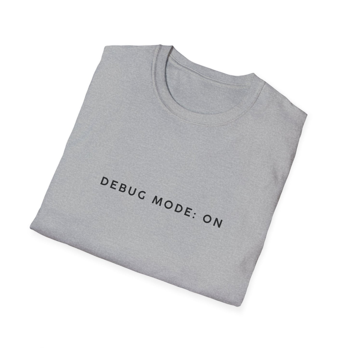 Unisex Softstyle T-Shirt - Debug Mode: ON Graphic Tee for Tech Enthusiasts