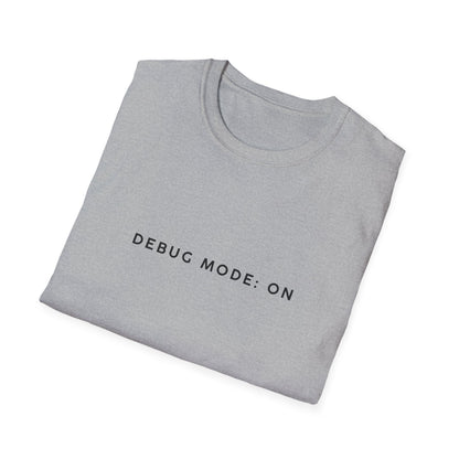 Unisex Softstyle T-Shirt - Debug Mode: ON Graphic Tee for Tech Enthusiasts
