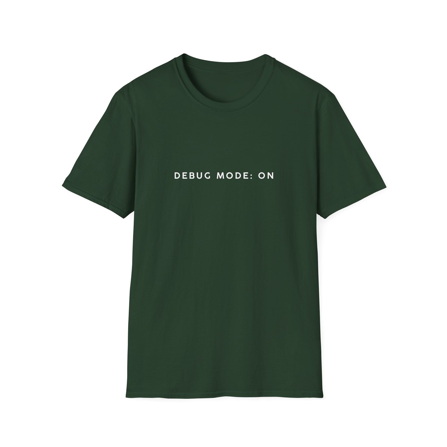 Unisex Softstyle T-Shirt - Debug Mode: ON Graphic Tee for Tech Enthusiasts