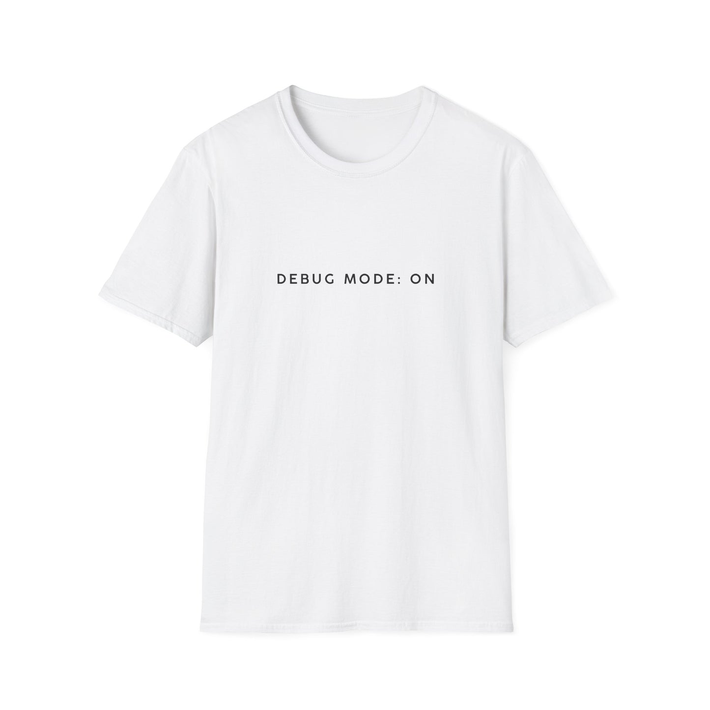 Unisex Softstyle T-Shirt - Debug Mode: ON Graphic Tee for Tech Enthusiasts