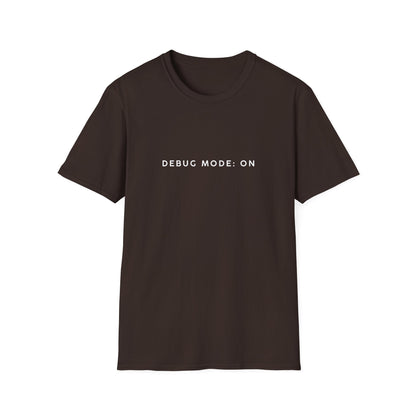 Unisex Softstyle T-Shirt - Debug Mode: ON Graphic Tee for Tech Enthusiasts