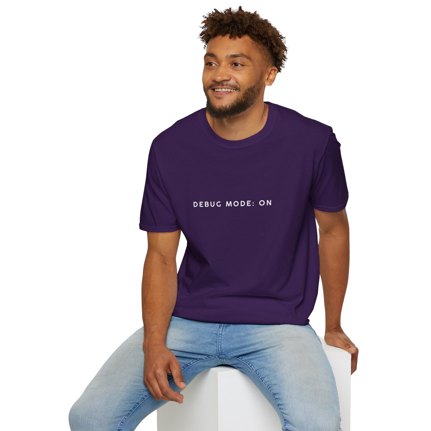 Unisex Softstyle T-Shirt - Debug Mode: ON Graphic Tee for Tech Enthusiasts