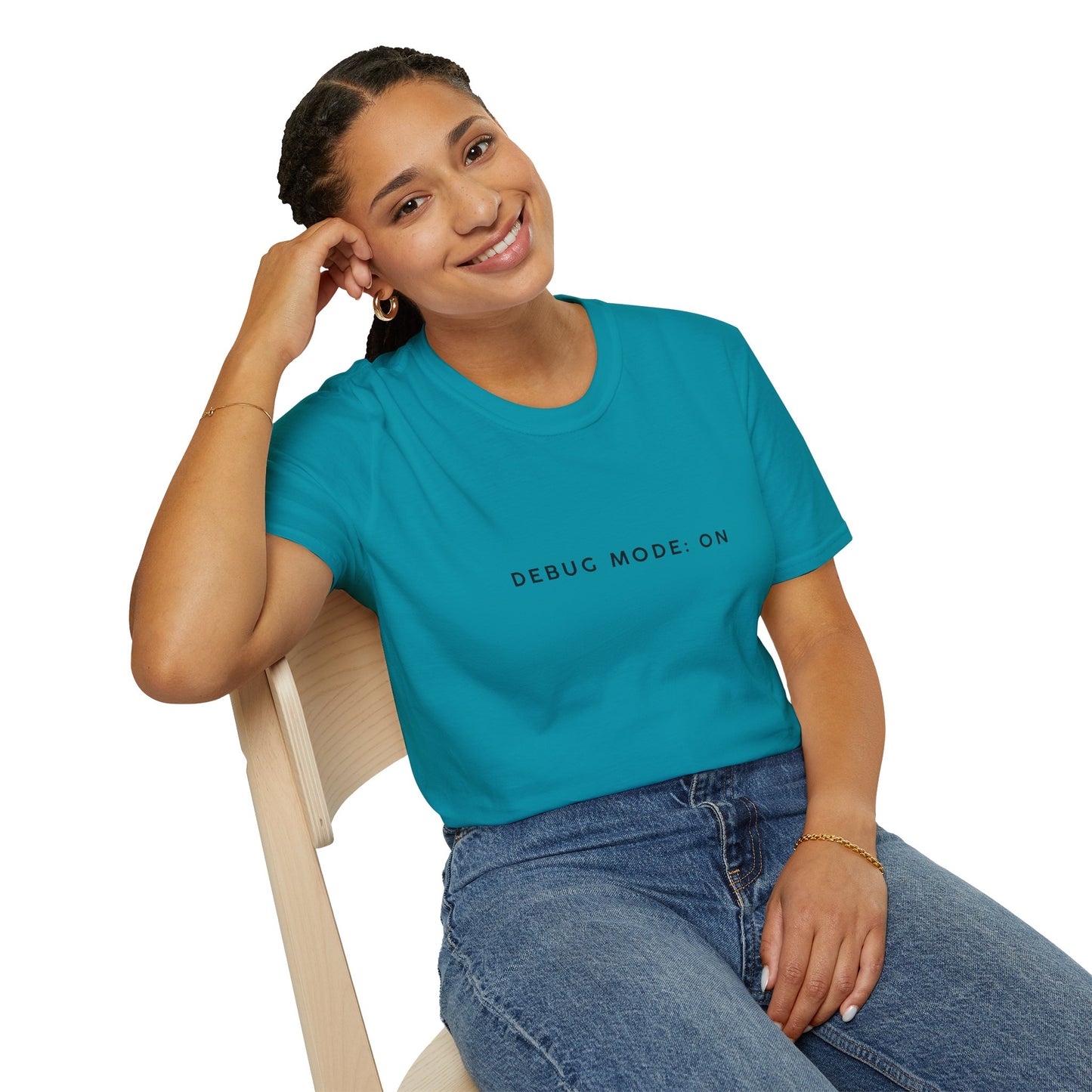 Unisex Softstyle T-Shirt - Debug Mode: ON Graphic Tee for Tech Enthusiasts