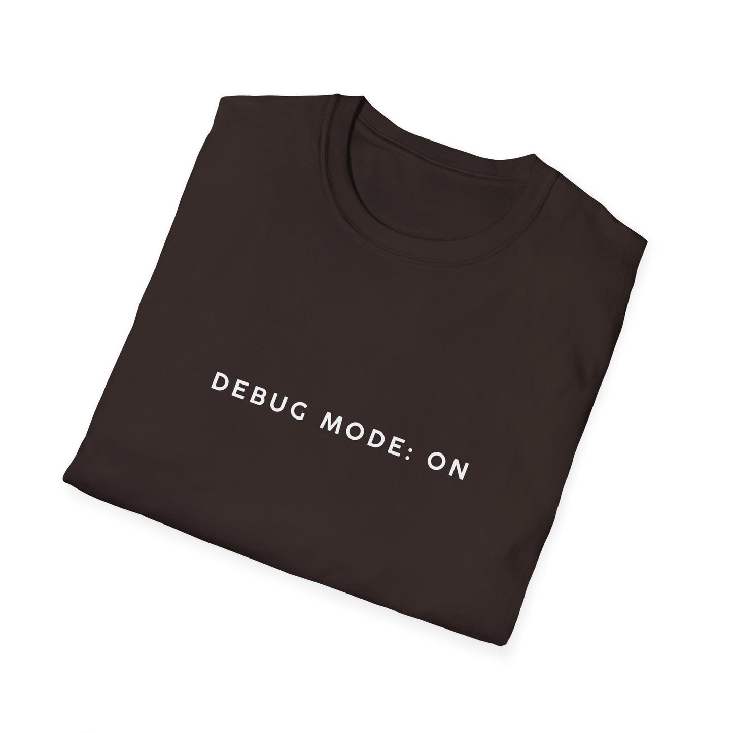 Unisex Softstyle T-Shirt - Debug Mode: ON Graphic Tee for Tech Enthusiasts