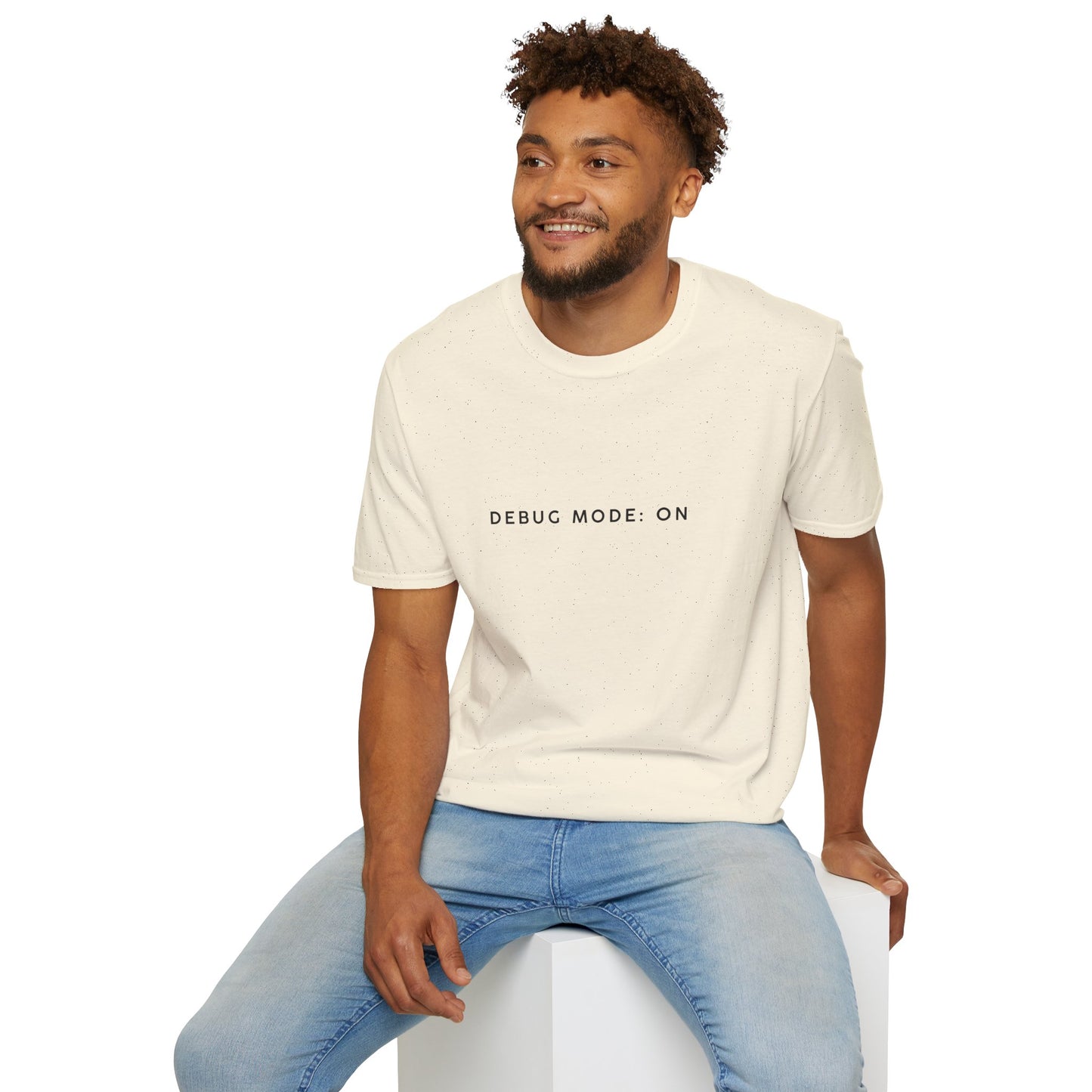 Unisex Softstyle T-Shirt - Debug Mode: ON Graphic Tee for Tech Enthusiasts