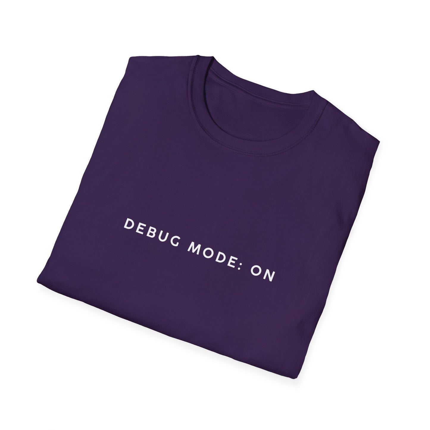 Unisex Softstyle T-Shirt - Debug Mode: ON Graphic Tee for Tech Enthusiasts