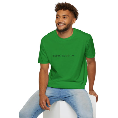 Unisex Softstyle T-Shirt - Debug Mode: ON Graphic Tee for Tech Enthusiasts
