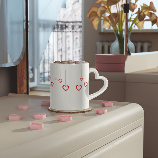 Heart-Handle Mug for Coffee & Tea Lovers | Perfect Gift for Valentine's Day & Anniversaries
