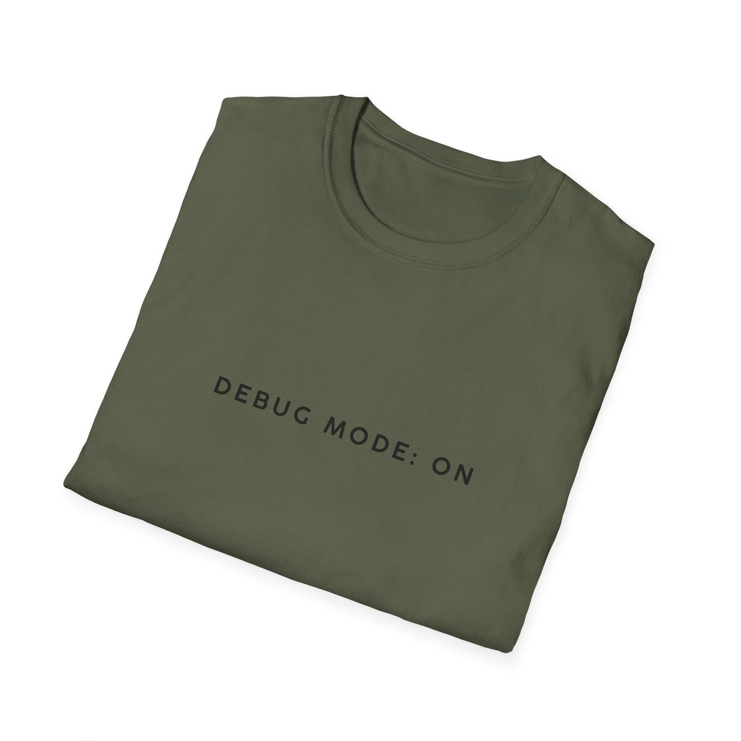 Unisex Softstyle T-Shirt - Debug Mode: ON Graphic Tee for Tech Enthusiasts