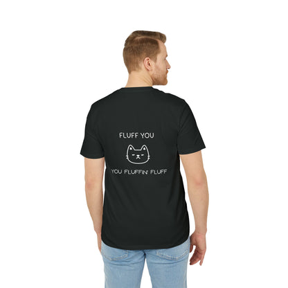 Funny Cat Unisex T‑Shirt – “Fluff You” Graphic