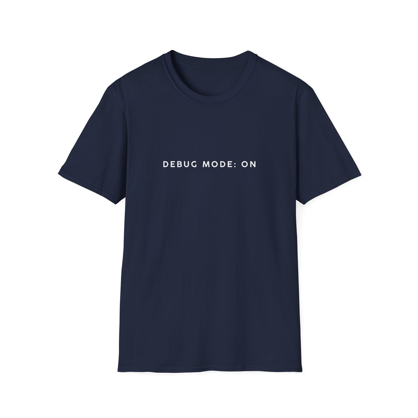 Unisex Softstyle T-Shirt - Debug Mode: ON Graphic Tee for Tech Enthusiasts