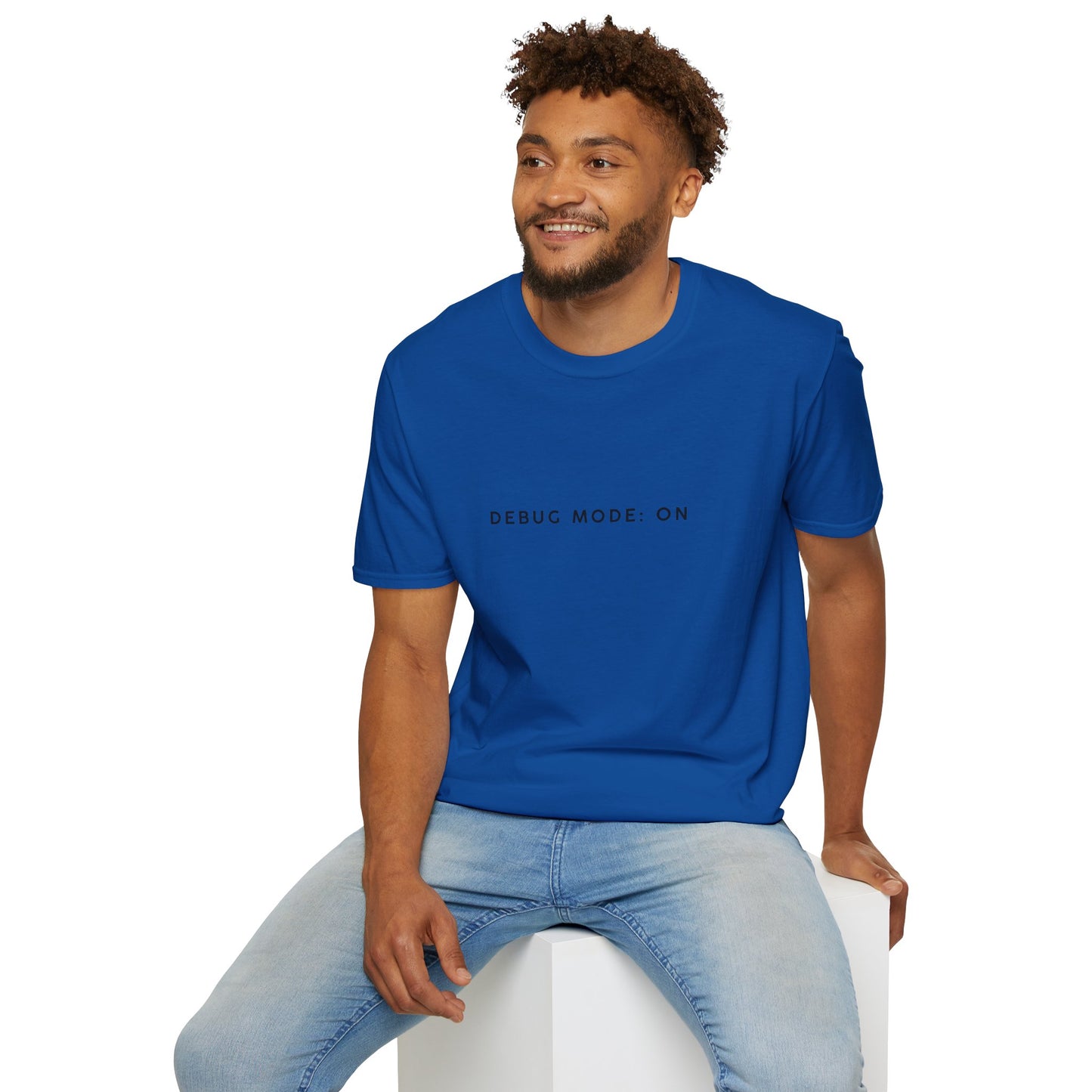 Unisex Softstyle T-Shirt - Debug Mode: ON Graphic Tee for Tech Enthusiasts