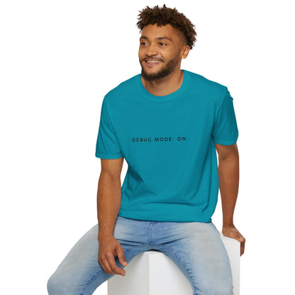 Unisex Softstyle T-Shirt - Debug Mode: ON Graphic Tee for Tech Enthusiasts